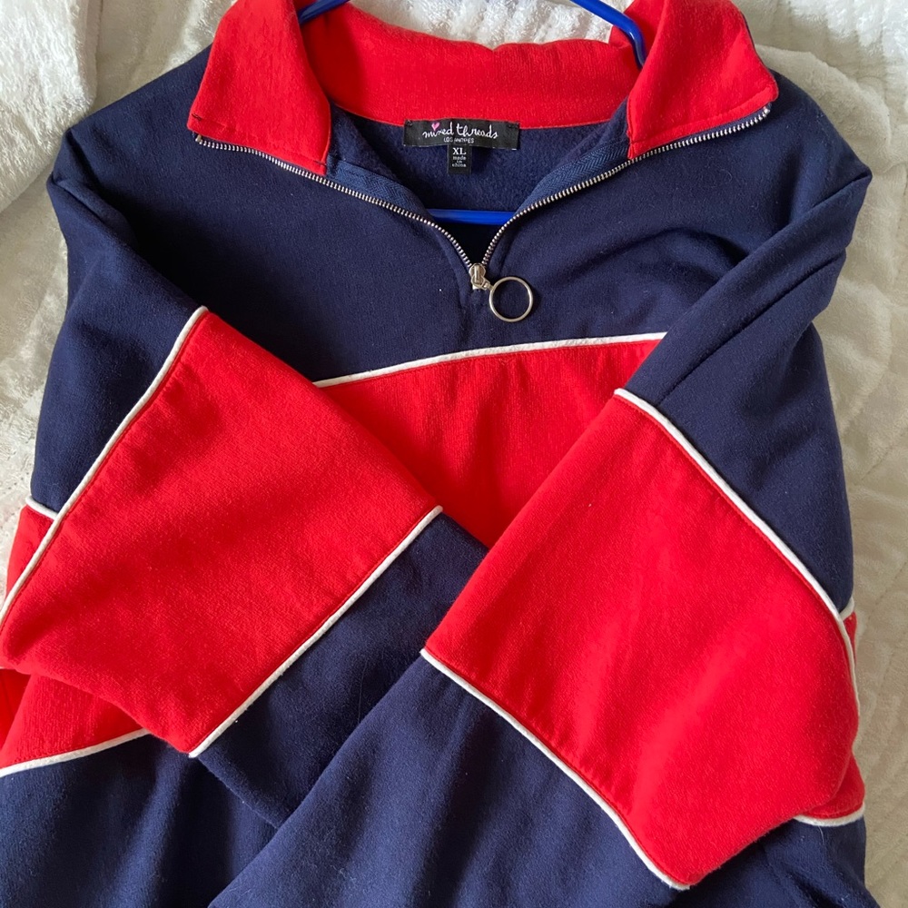 oversized half zip sweater